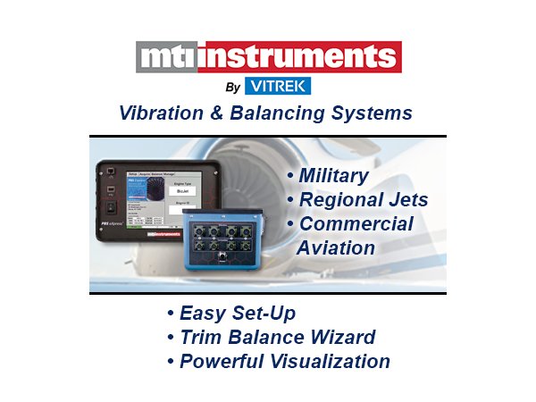MTI Instruments’ vibration analysis and engine trim balance solutions MTI Instruments’ vibration analysis and engine trim balance solutions